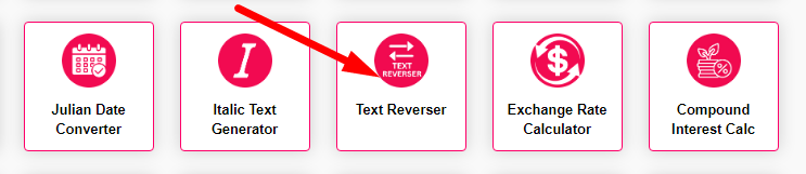 Reverse String / Text Reverser Step 1