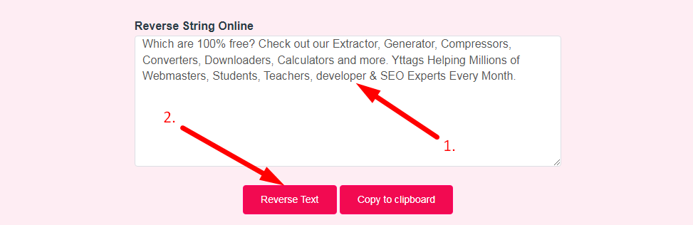 Reverse String / Text Reverser Step 2