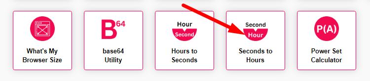 Seconds to Hours Converter Step 1