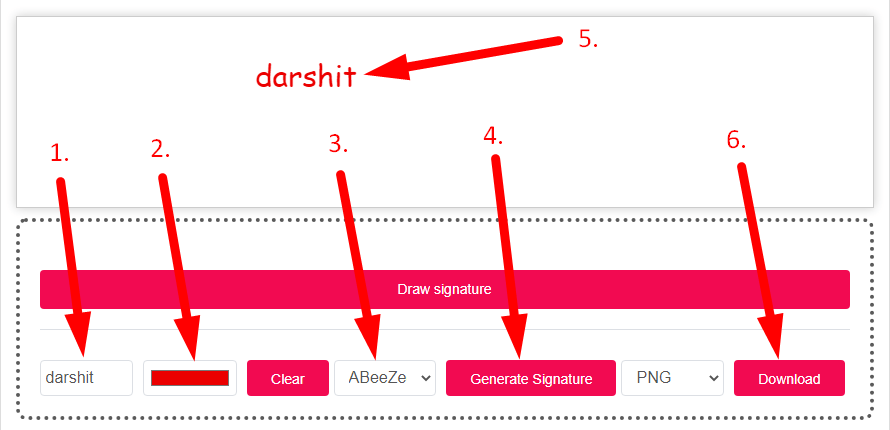 Signature Generator Step 3