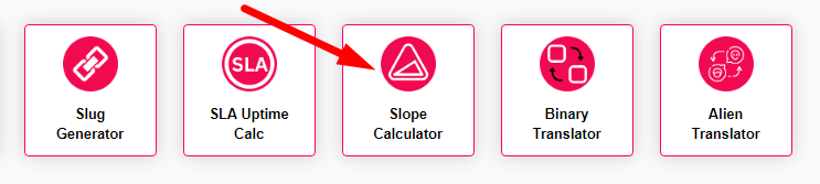 Slope Calculator Step 1