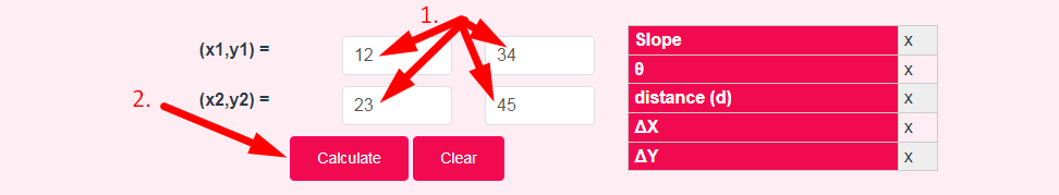 Slope Calculator Step 2