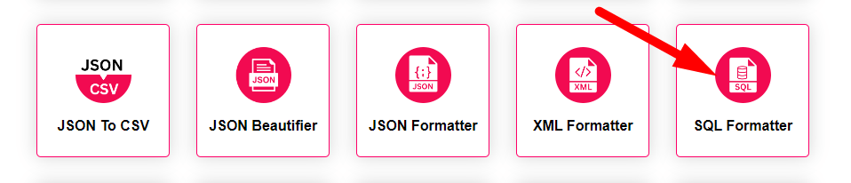 SQL Formatter Step 1