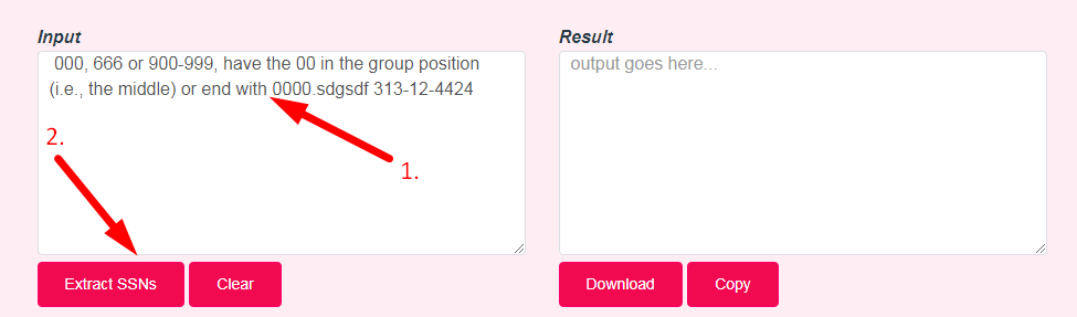 SSN Extractor Step 2