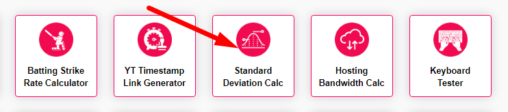Standard Deviation Calculator Step 1