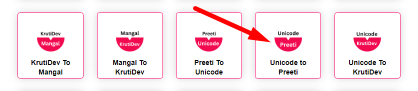 Unicode to Preeti Step 1