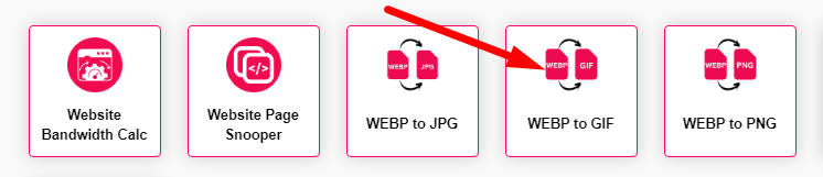 WEBP to GIF Converter Step 1
