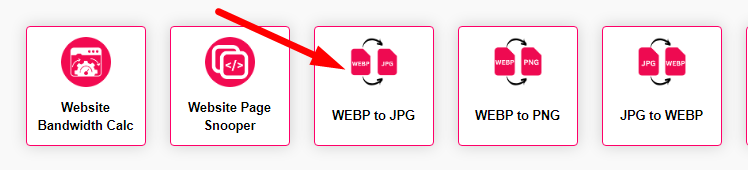 WEBP to JPG Converter Step 1