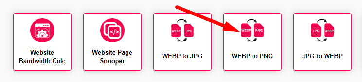 WEBP to PNG Converter Step 1
