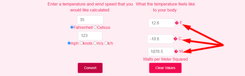 Wind Chill Calculator Step 3