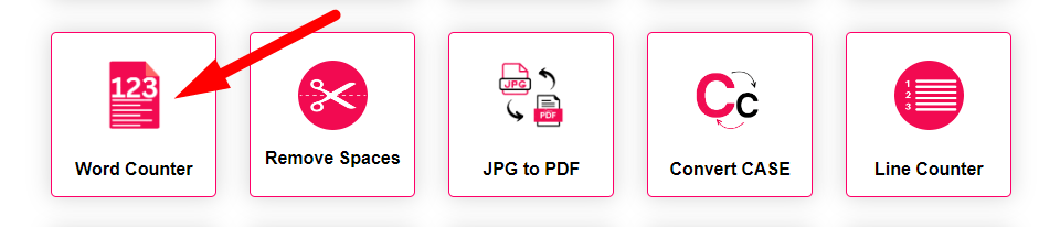 Free Online Word Counter Tool Step 1