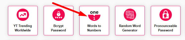 Words to Numbers Converter Step 1