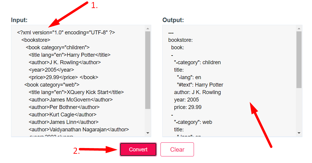 XML to YAML Converter Step 2