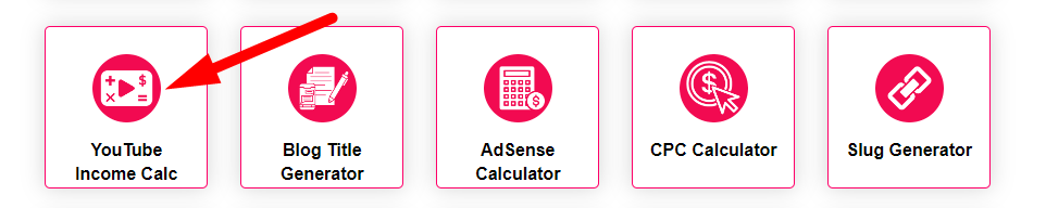 YouTube Income Calculator Step 1