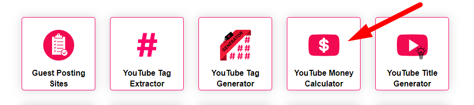 YouTube Money Calculator Step 1