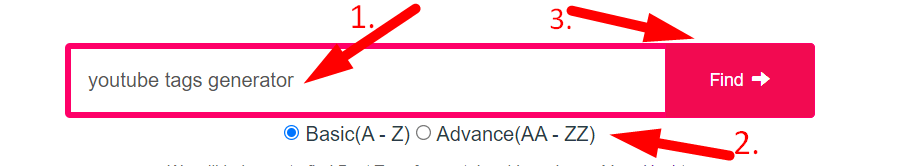 Youtube Tag Generator Step 2