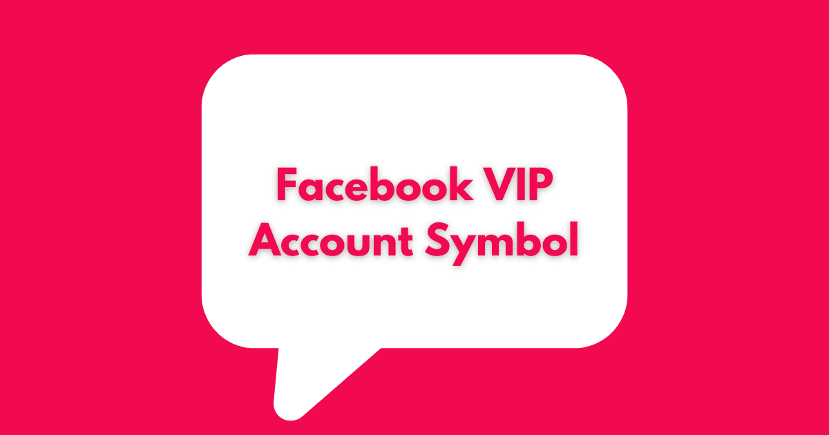 Facebook VIP Account Symbol